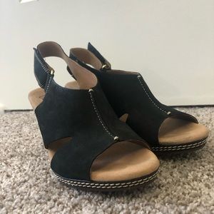 Clarks wedge heels.